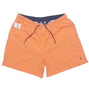 NEW Polo Ralph Lauren bathing Suit (Swim Trunks)! XL Light Orange Blue Player